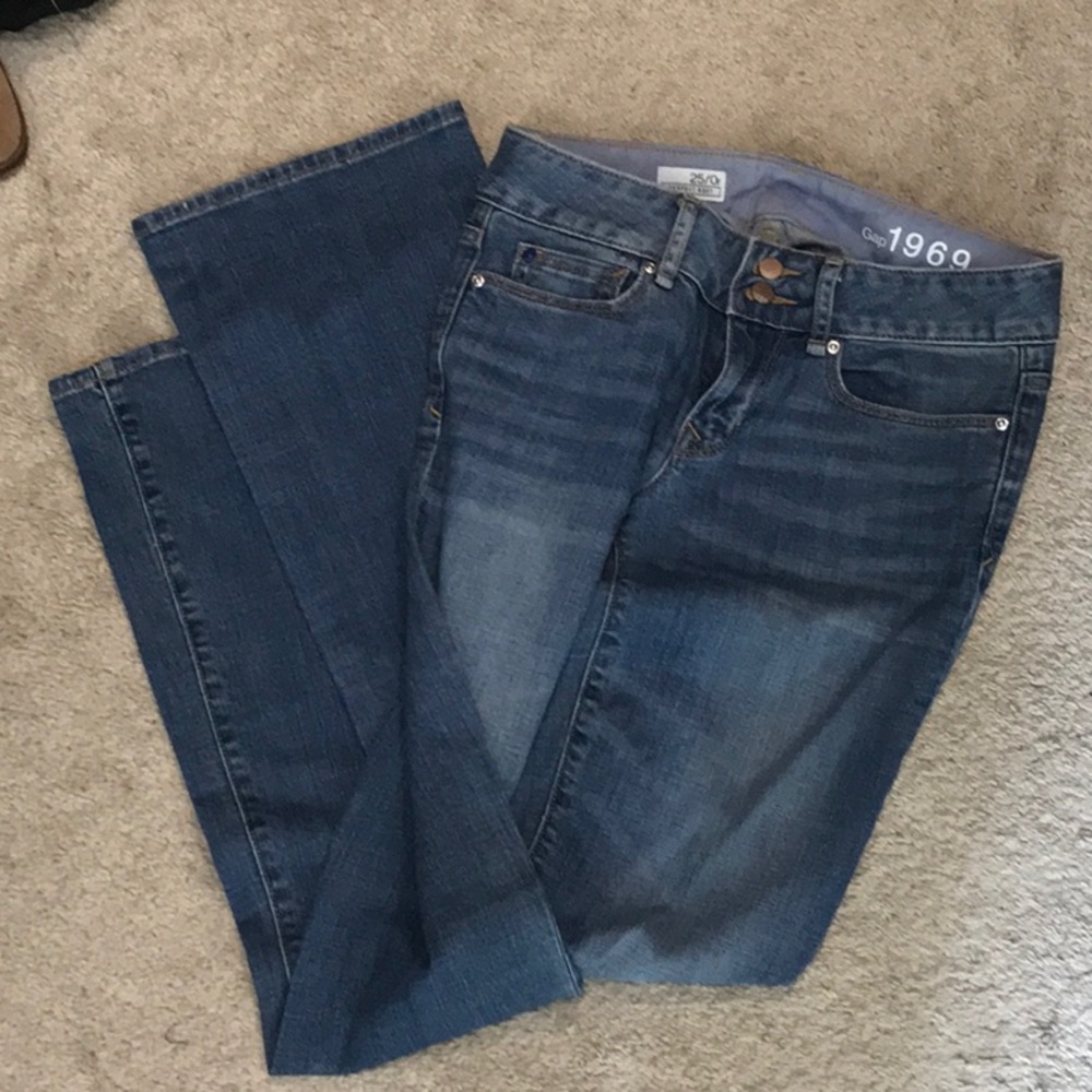 Gap perfect boot medium rinse jeans size 0